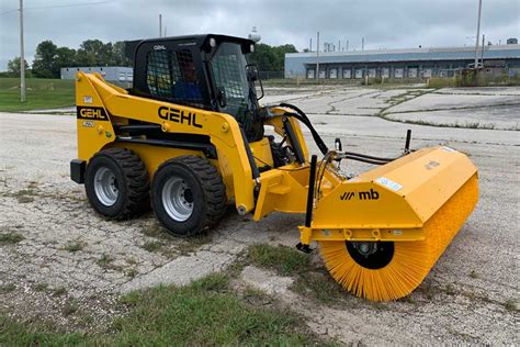 front broom skid steer|hydraulic broom for skid steer.